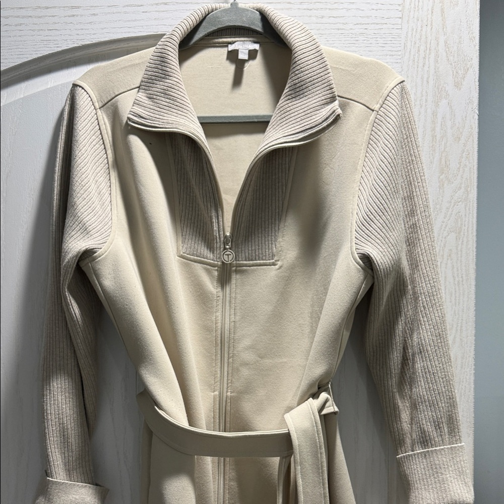 Women's Cream Zip-Up Jacket Talbots